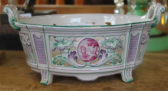 Galle Nancy faience basket